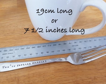 Fork, Your Custom Text On The Handle,Anniversary Fork,