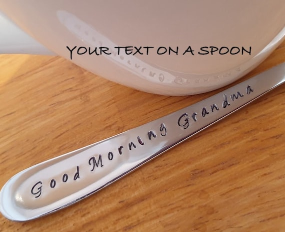 Customised Spoon,design your own, Gift idea, Your text here,Personalized Spoon,Custom Made,Custom spoons,tea spoon,parfait spoon