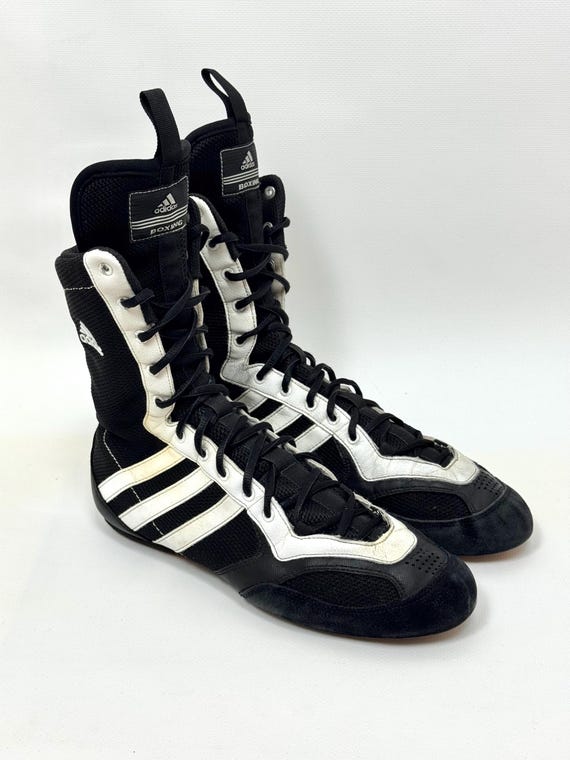 Vintage Adidas Boxing Boots Sneakers 2008 Black Men's Size 42, US 8.5