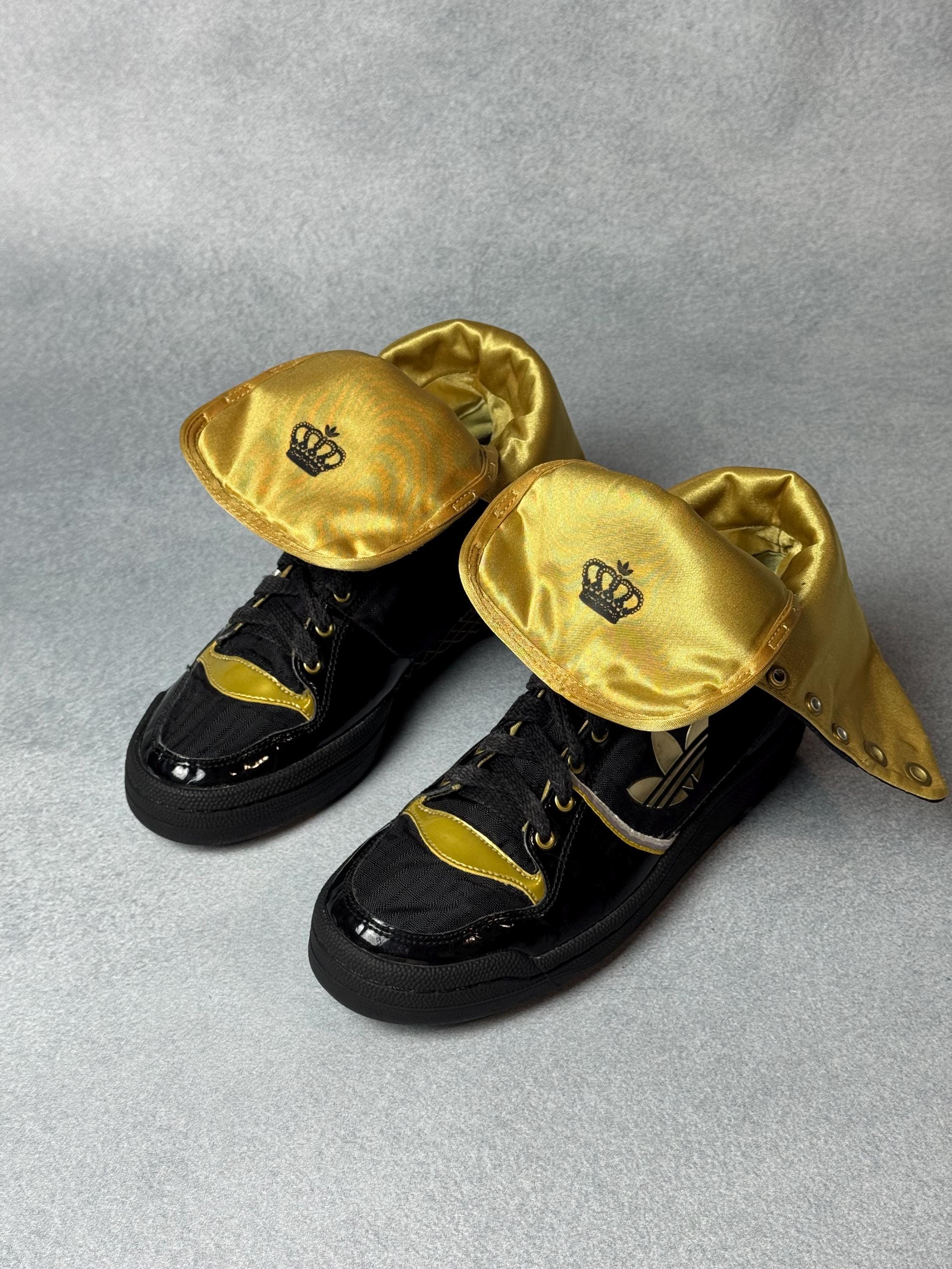 レア adidas ミッシーエリオット　ブーツ　ブラック×ゴールド Vintage Adidas Missy Elliot High Top Boots Black Gold Women's Size