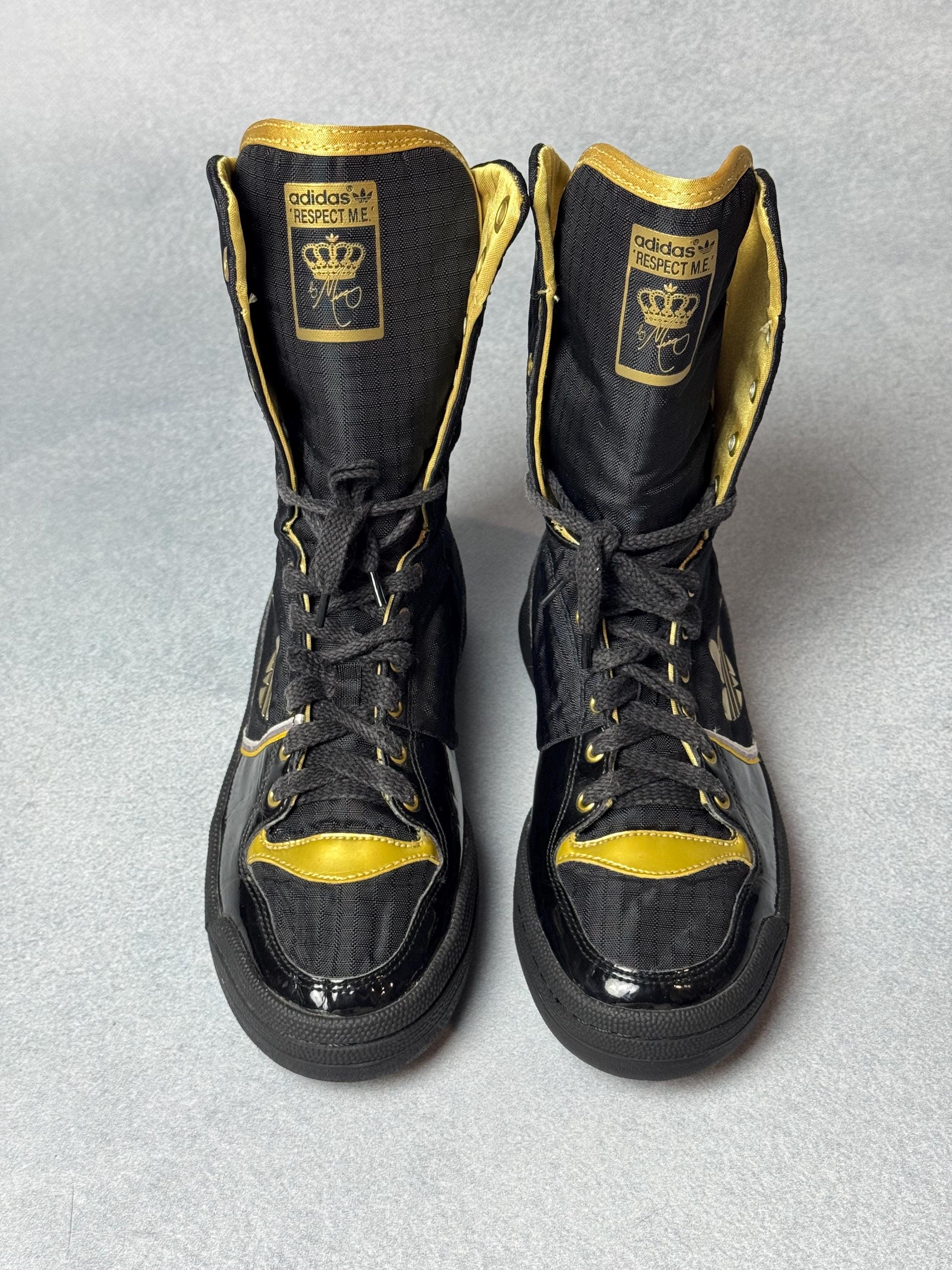 レア adidas ミッシーエリオット　ブーツ　ブラック×ゴールド Vintage Adidas Missy Elliot High Top Boots Black Gold Women's Size