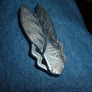 vintage lucite galalith french cigale lucky cicada bug pin silver image 3