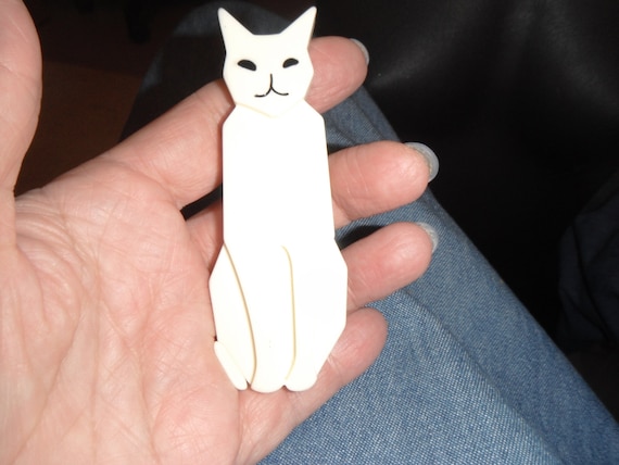 marion godart large sitting vanilla cream kitty c… - image 1