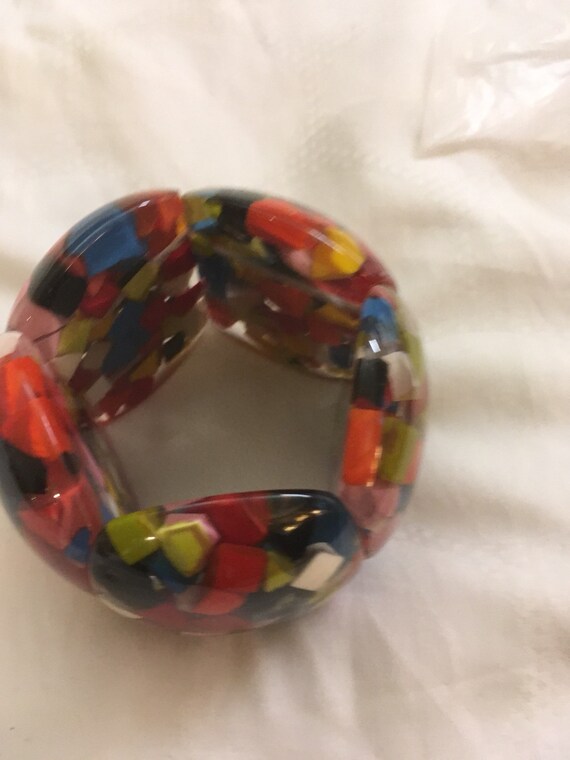 Early sobral multi color dots stretch bangle brac… - image 4