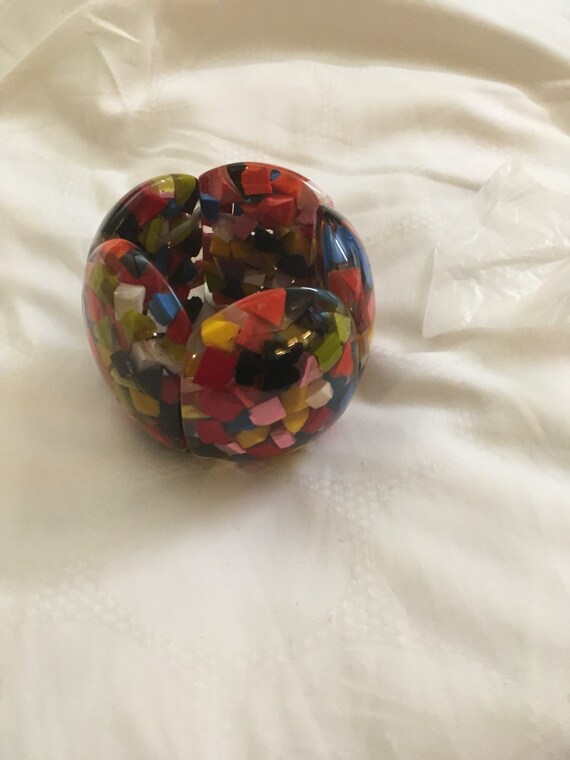 Early sobral multi color dots stretch bangle brac… - image 3