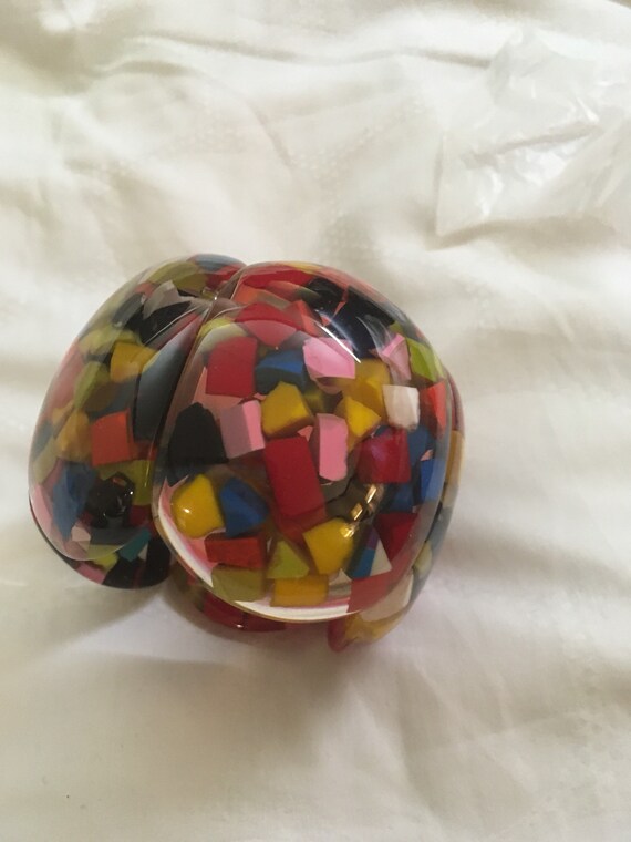 Early sobral multi color dots stretch bangle brac… - image 2