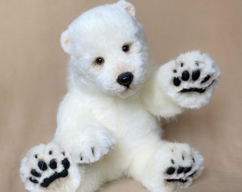 realistic toy white polar bear
