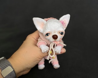 ハンドメイド アートドール リアル チワワ ハンドメイド アートドール