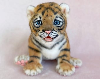 soft realistic toy tiger cub