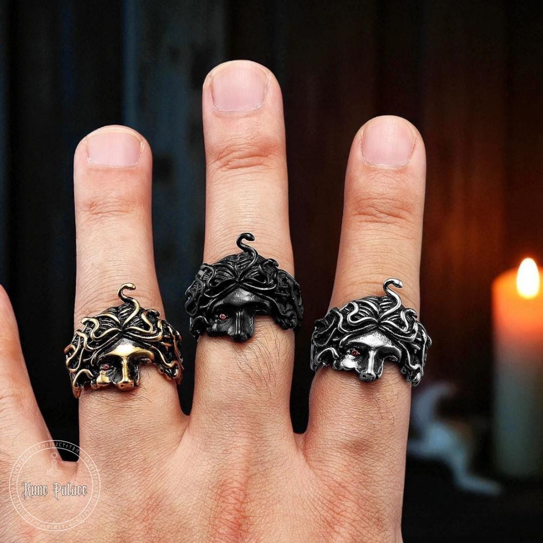 Gorgon Medusa Ring - Etsy Australia