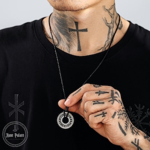 Viking Rune Necklace | Norse Talisman Pendant | Elder Futhark Amulet | Gothic Protection Necklace | Rune Jewelry | Nordic Symbol Pendant