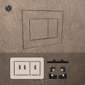 Tileable Flush Plate for Geberit Sigma & TECE – Seamless Hidden Toilet Button – Modern Bathroom Design