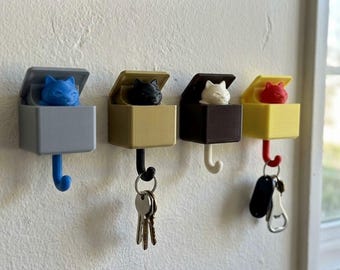 Porte-clés interactif pop-up pour chat | Crochet mural Surprise | Suspension Peek-a-Boo pour entrée | Cadeau unique pour amoureux des chats