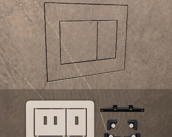 Tileable Flush Plate for Geberit Sigma & TECE – Seamless Hidden Toilet Button – Modern Bathroom Design