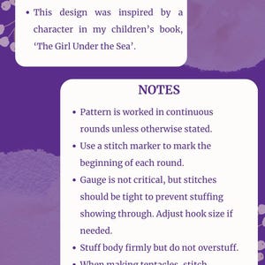 crochet pattern notes