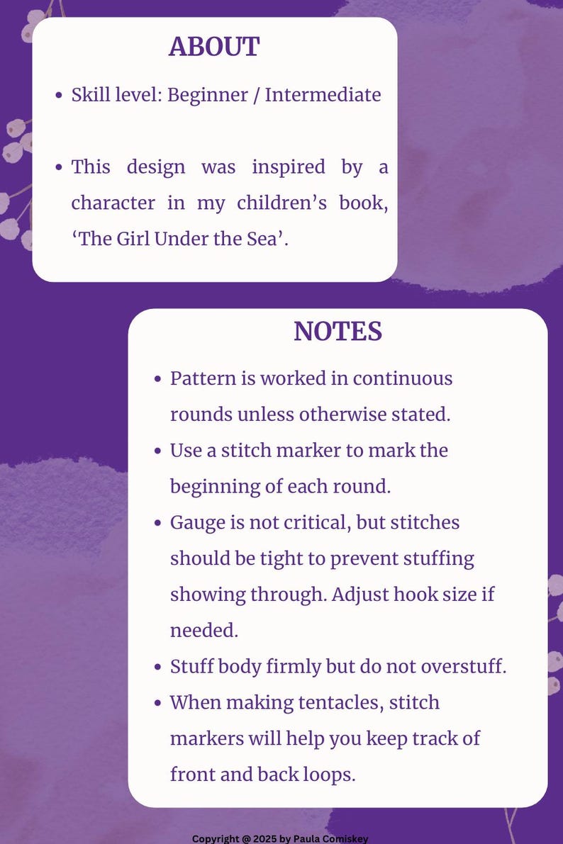 crochet pattern notes