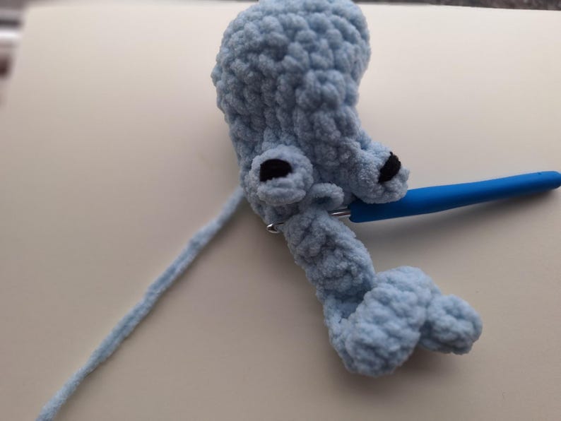 crocheting Olivia octopus