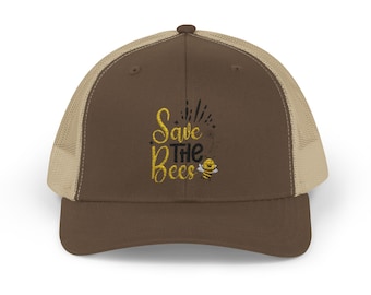 Gorra Snapback Save The Bees / Ilustración de abejas, conciencia ecológica