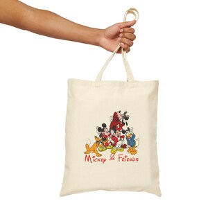 Vintage Mickey Mouse & Friends Canvas Tote. Gift Reusable Shopping or Beach Bag. image 6
