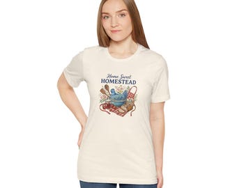 Camiseta "Hogar, dulce hogar" / Cocina de granja, decoración rústica
