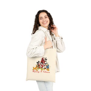 Vintage Mickey Mouse & Friends Canvas Tote. Gift Reusable Shopping or Beach Bag. image 4