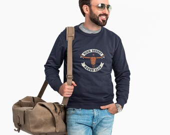 Sudadera del High Desert Rodeo Club / Insignia Western con tipografía rústica universitaria