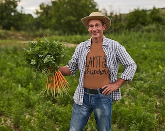 Camiseta "El susurrador de plantas" / Camiseta con estampado de planta en maceta con letras a mano