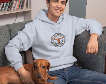 Sudadera con capucha del High Desert Rodeo Club / Tipografía de insignia western, estilo rústico universitario