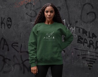 Women's Christian Faith Can Move Mountains Sweatshirt, Women's Faith Clothing, Christian Women's Clothing