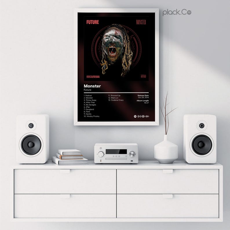 Future - Monster - Hip Hop Album Poster - Custom Album Cover - Future ...