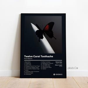 Post Malone - Twelve Carat Toothache - Custom Album Poster - Hip Hop Wall Art - Custom Album Cover - Post Malone Poster - Custom Music Print