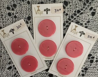 Vintage Vogue Buttons, Rose with Subtle Marbeling