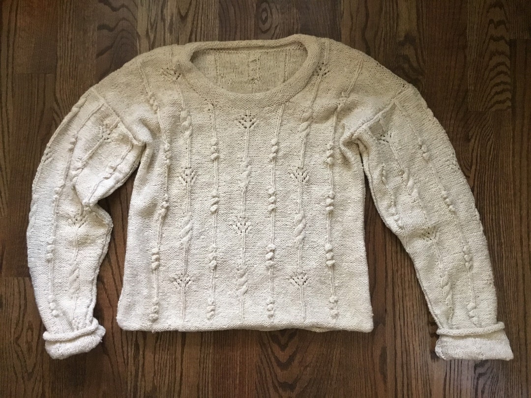 Knitted Women's Pullover Linen Sweater - Etsy