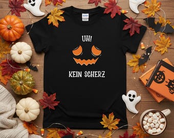 T-shirt enfant visage citrouille d'Halloween : T-shirt Des bonbons ou un sort