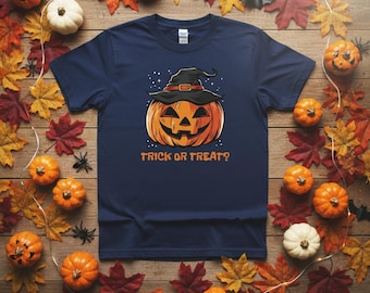 T-shirt d'Halloween pour enfants : T-shirt citrouille Trick or Treat