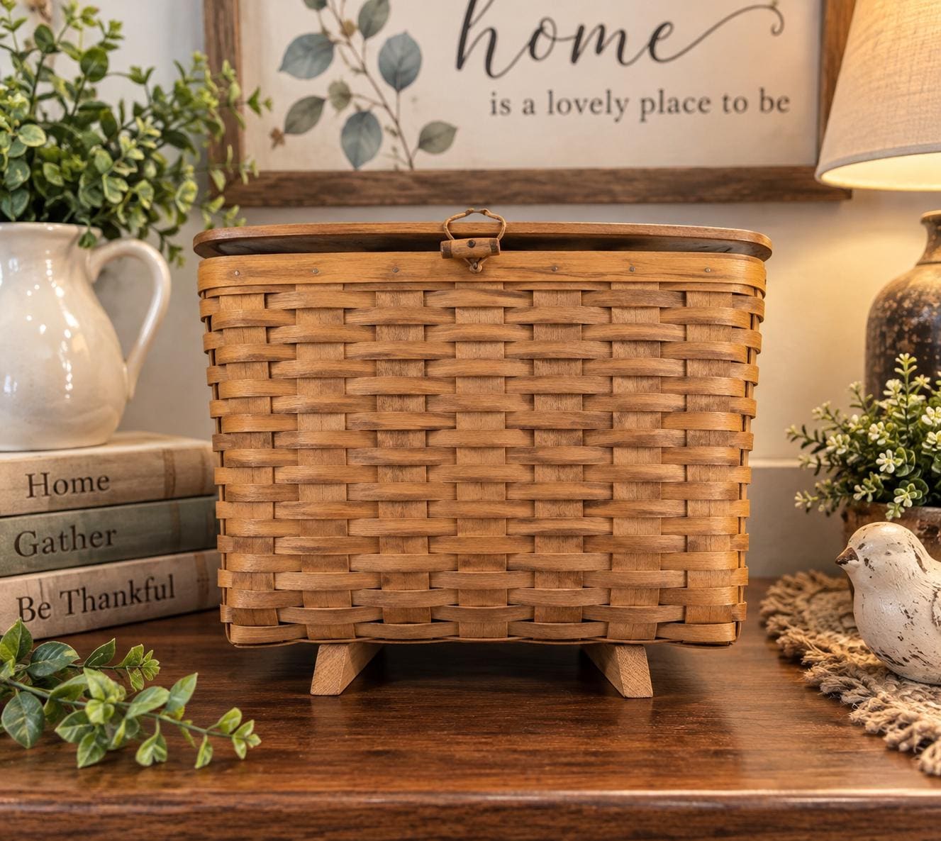 Longaberger Footed Basket - Etsy