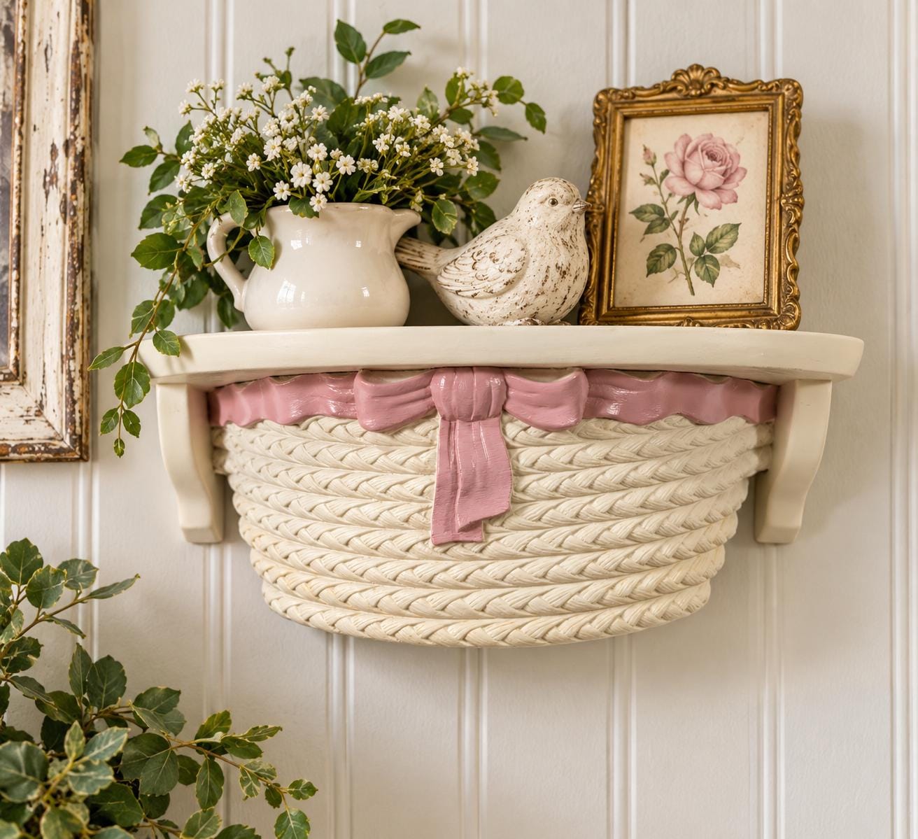 Vintage Pink Wall Shelf - Etsy