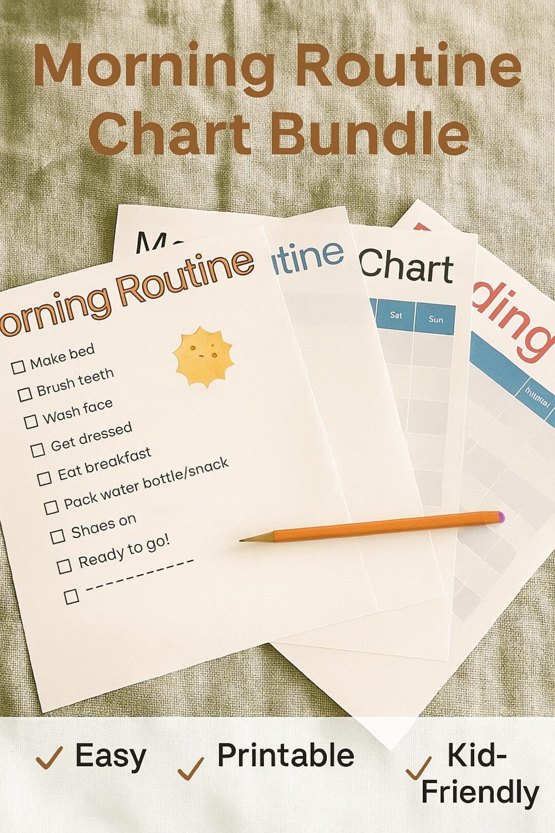 Back-to-school Routines Printable Pack • Morning & Bedtime Routine ...