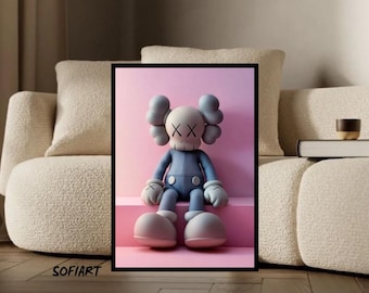 KAWS BFF風ポップアートフィギュア - モダンホームデコレーション、高