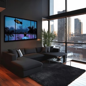 The World Is Yours Scarface Canvas Painting, Tony Montana Al Pacino Motivational Wall Decor