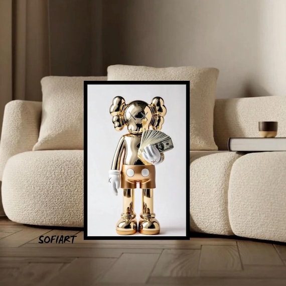 ビッグ KAWS コンパニオン ゴールド Painting Kaws Gold With Dollars KAWS Hypebeast Kaws Figure,kaws
