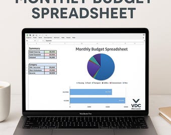 Modèle Excel de feuille de calcul budgétaire mensuel | Suivi des revenus et des dépenses | Planificateur de finances personnelles simple