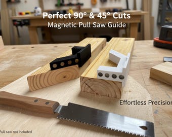 Magnetic Japanese Saw Guide, 90/45 Degree Dovetail Jig, Precision Pull Saw Tool