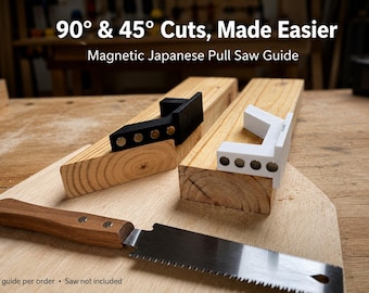 Magnetic Japanese Saw Guide, 90/45 Degree Dovetail Jig, Precision Pull Saw Tool