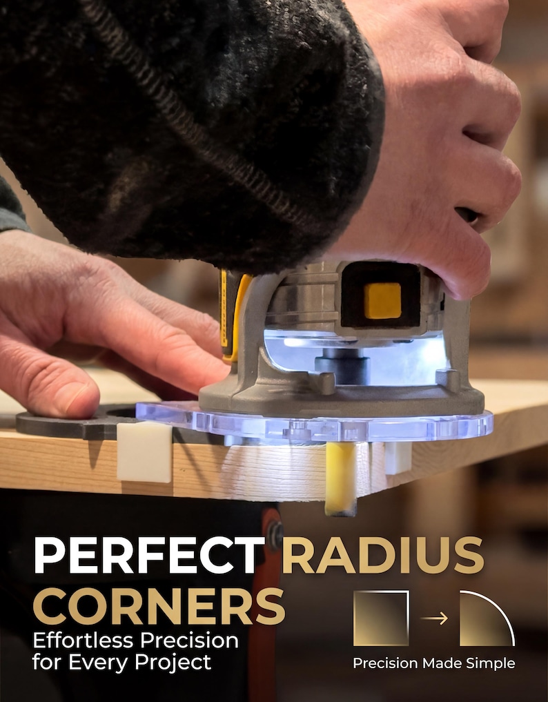 Corner Radius Router Jig Template Set – Woodworking Rounding Tool - Etsy