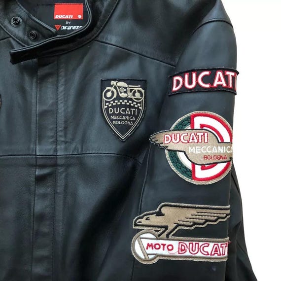 DUCATI MECCANICA ブラック サイズL レーシングジャケット Ducati Vintage Biker Jacket Men's Black Cowhide Leather Motorcycle