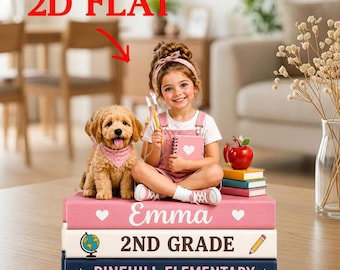 Personalized Acrylic Block, First Day of School Keepsake, Custom Student Name Plaque