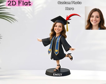 Personalized Graduation Figurine Custom Name Graduate Gift Cute Girl Graduation Doll Keepsake College Graduation Decor Unique Gift Idea