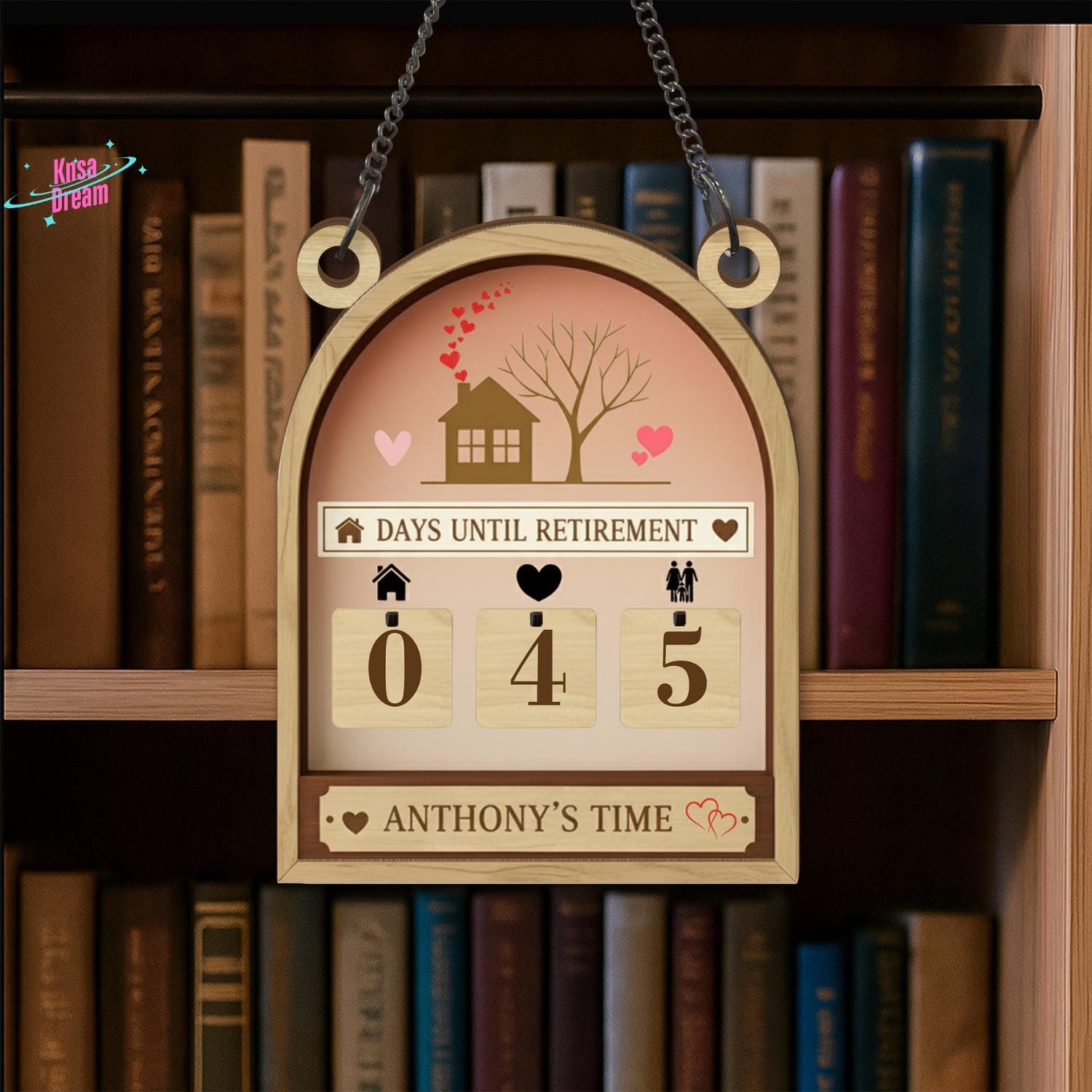 Custom Retirement Countdown Calendar, Days Until Family Time Sign, Home ...