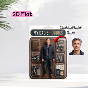 My Dad Hobbies Action Figure Gift Custom Dad Figurine Keepsake Fathers Day Gift For Him Personalized Dad Toy Display Collectible Memory Gift